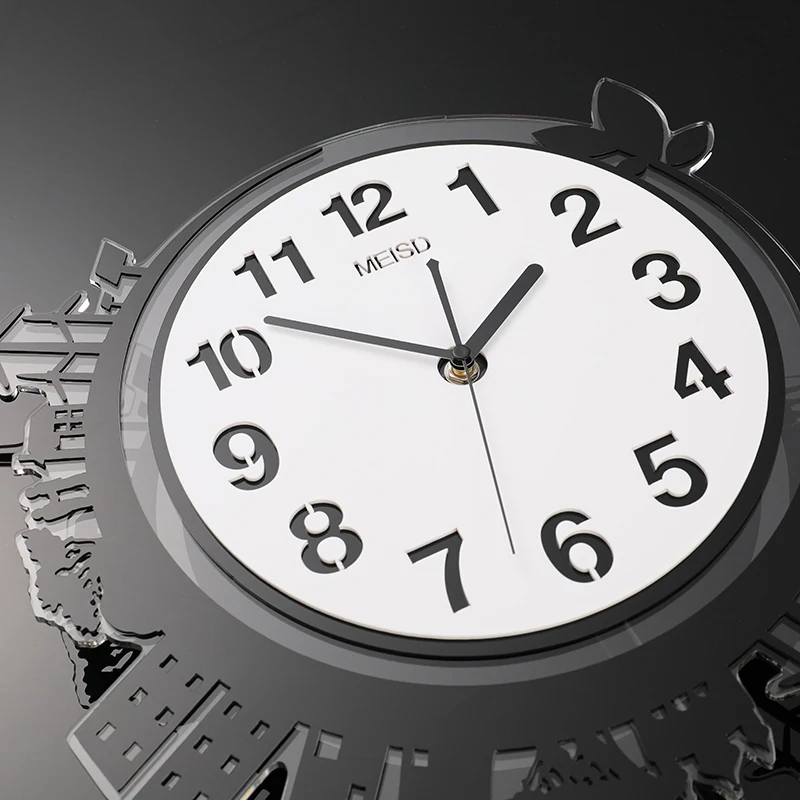 НОВЫЕ геометрические бесшумные маятниковые настенные часы современный дизайн 3D цифровые акриловые настенные часы домашний Декор Гостиная Подвесные часы