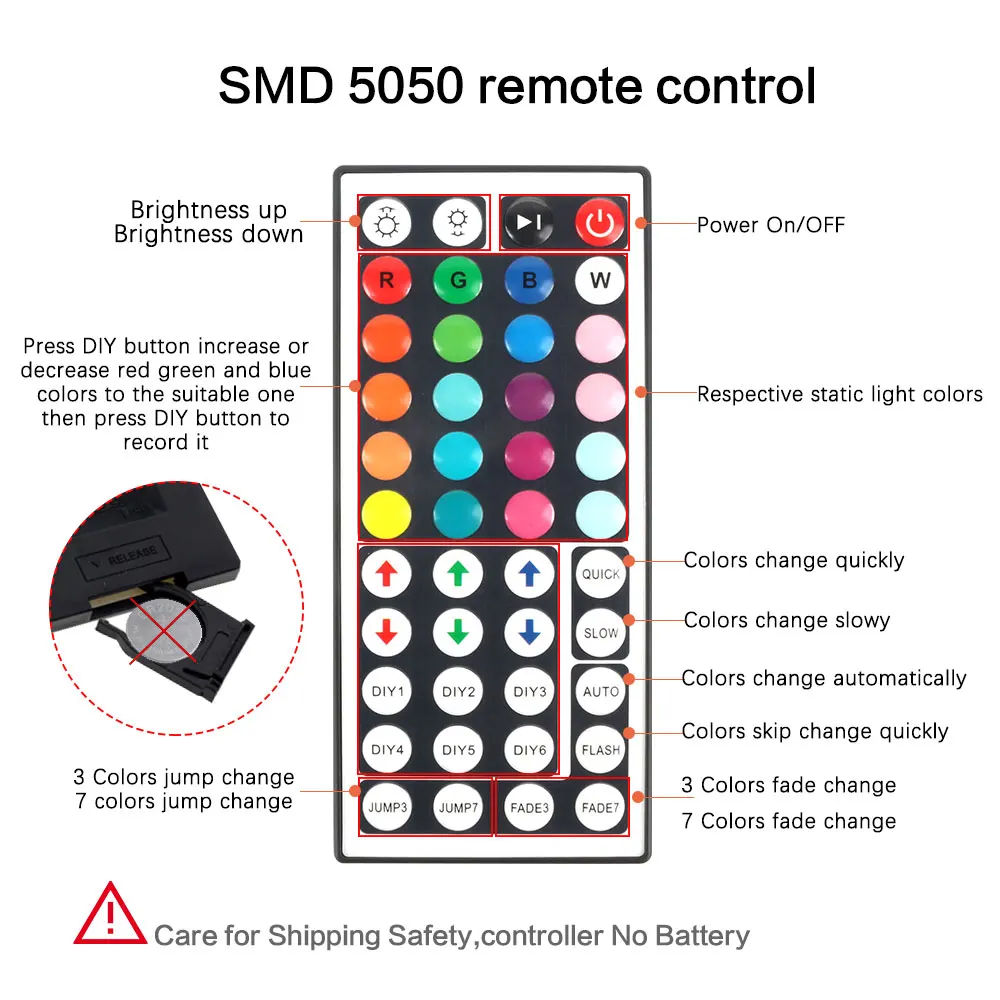 SMD 5050 RGB светодиодный набор гибких лент DC12V 5 м 10 м 15 м водонепроницаемый с 44 клавишами ИК-пульт дистанционного управления с адаптером светодиодный освещение