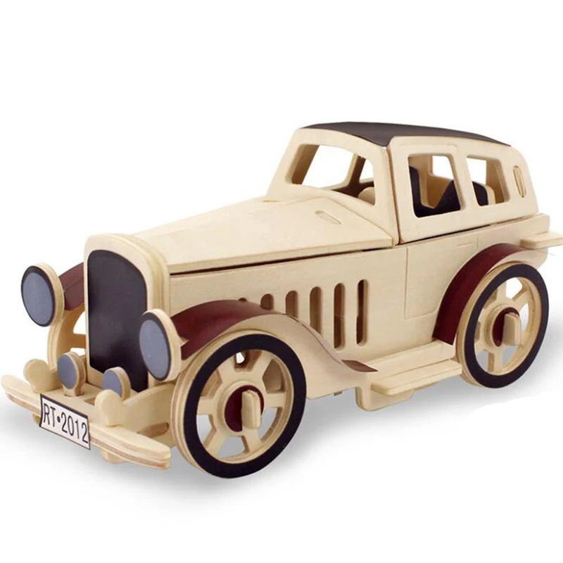 3D головоломка модель сборки Игрушка классический автомобиль деревянные головоломки игры обучения Развивающие игрушки творческие головоломки Популярная игрушка