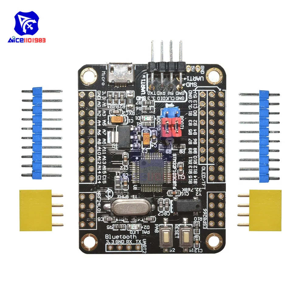 Mini STM32F103C8T6 системная макетная плата ARM STM32 51 модуль материнской платы WIFI ESP8266 NRF24L01