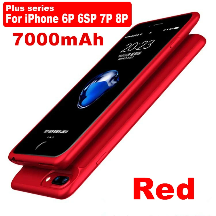 Чехол для аккумулятора 5000-7000 мАч ультра тонкий для iphone 6 Plus 6s 7 8 Plus внешний аккумулятор чехол s для iphone 6 6s 7 8 зарядное устройство - Цвет: For 6 Plus 6SP 7P 8P