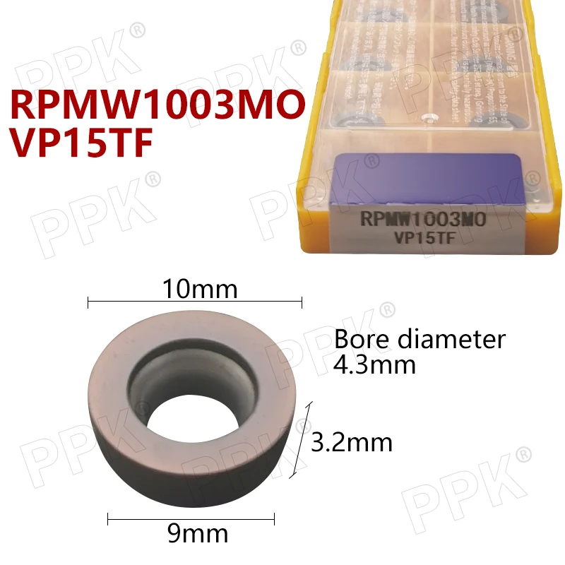 

10PCS RPMW1003 MO VP15TF Discount Milling Tool CNC lathe Tungsten Carbide tools