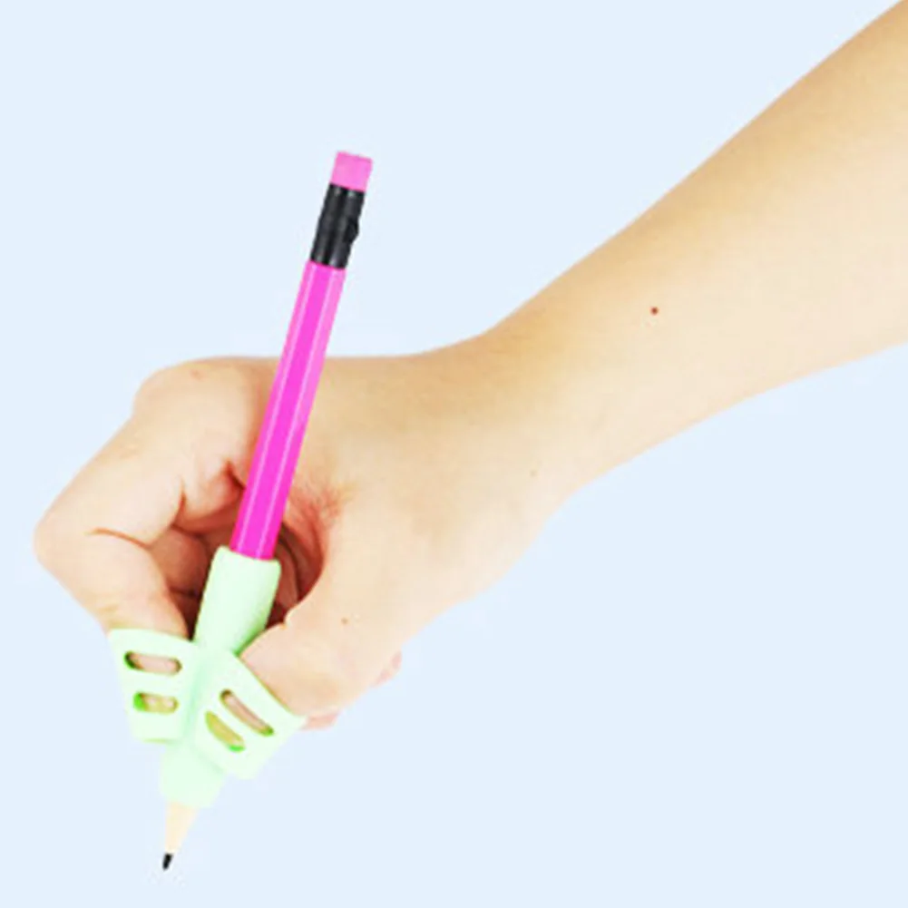 4 шт. 2/3 из двух пальцевое перо держатель силиконовый Детский обучающий инструмент для написания устройство для коррекции набор карандашей Канцелярский подарок
