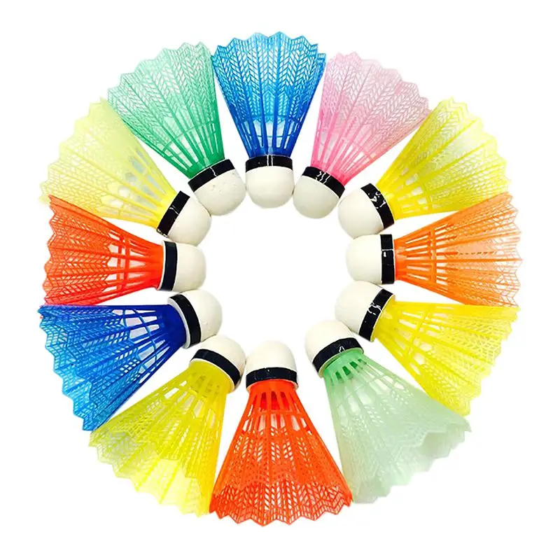 2019 новейший 12 комплектов цветов для бадминтона портативный пластиковый тренировочный мяч для бадминтона из пены с шариковой головкой для
