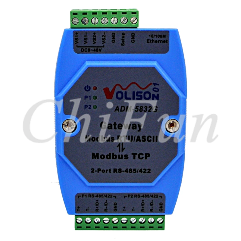 ADM 5832G Industrial 2 Port RS485 / 422 Modbus RTU к модулю шлюза TCP Modbus|Детали и аксессуары для