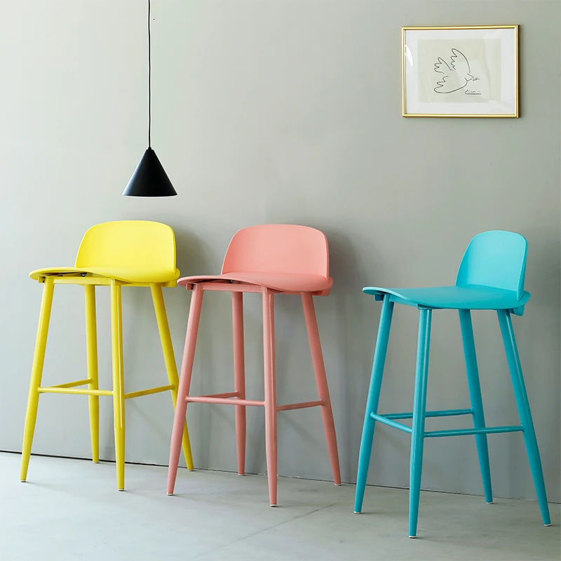 Nordic Bar Counter Chair Modern Simplicity Iron Originality High Foot Chair Modern Commercial Furniture Gold Metal Chair Cheap Nordic Bar Counter Chair Modern Simplicity Iron Originality High Foot Chair Modern Commercial Furniture Gold Metal Chair Cheap