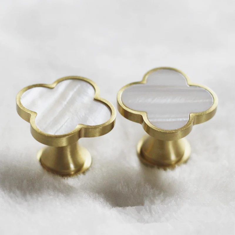 Clovers Brass Cabinet Knobs 2