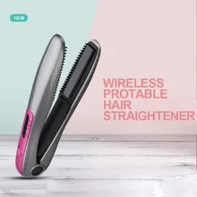 Мини керамический электронный выпрямитель волос, утюжок для волос, перезаряжаемый от USB, выпрямитель для волос, гребень, щипцы для волос, инструменты для укладки