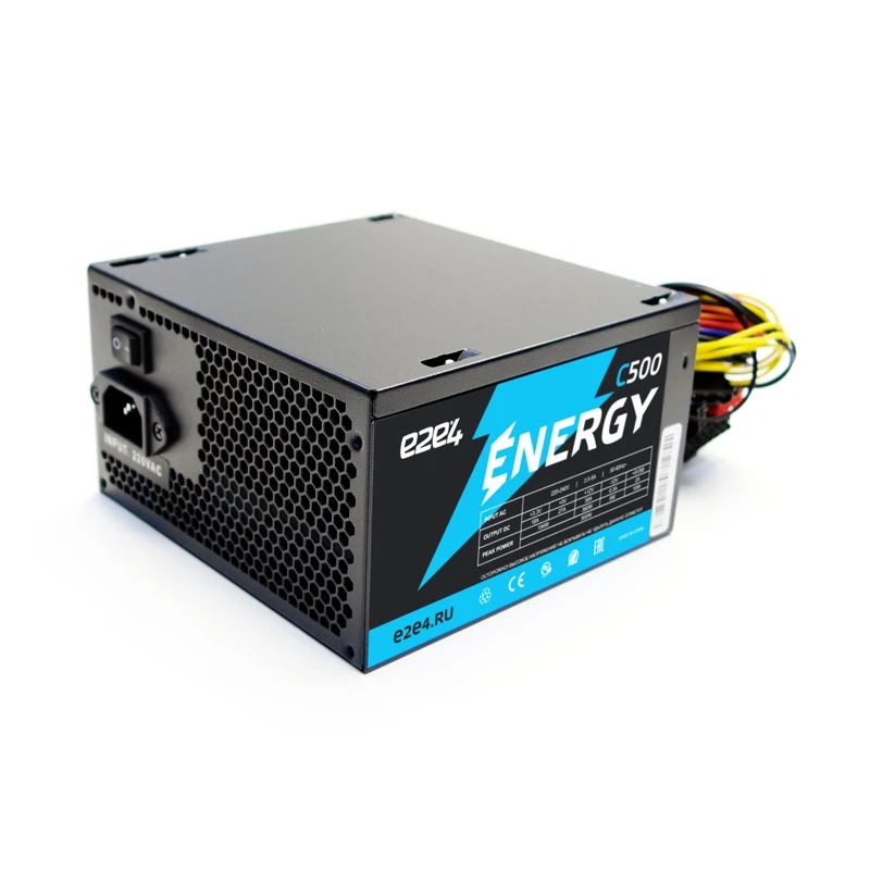 Блок питания 500W ATX e2e4 ENERGY 120mm PPFC (C500)|Блоки для компьютеров| |