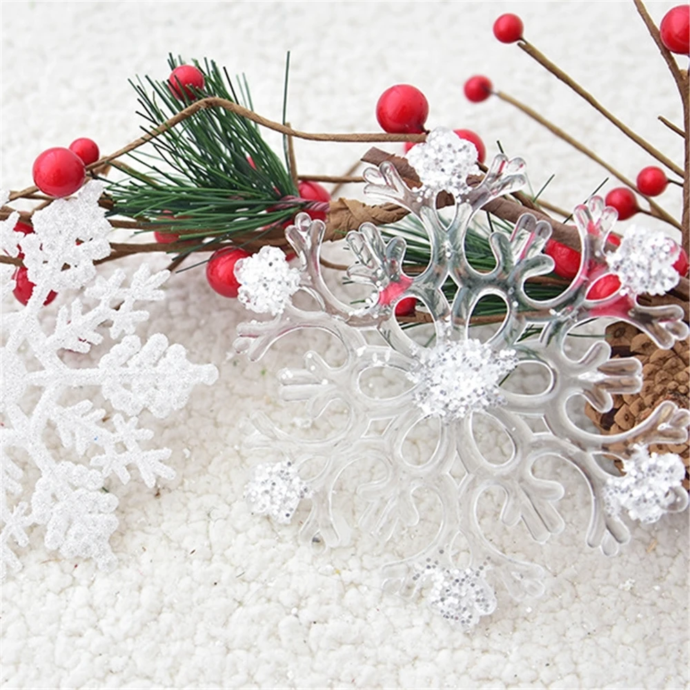 2 шт. 10 см Снежинка Дерево Вешалка блестящие рождественские украшения