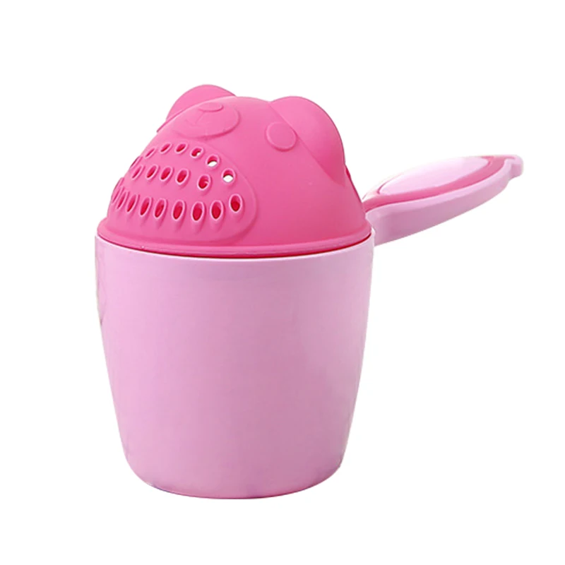 1PC Cute Cartoon Shampoo cup Baby Spoon Shower Bath Water Swimming Head Watering Bottle Todder Kids Wash Hair Shampoo Cup 2
