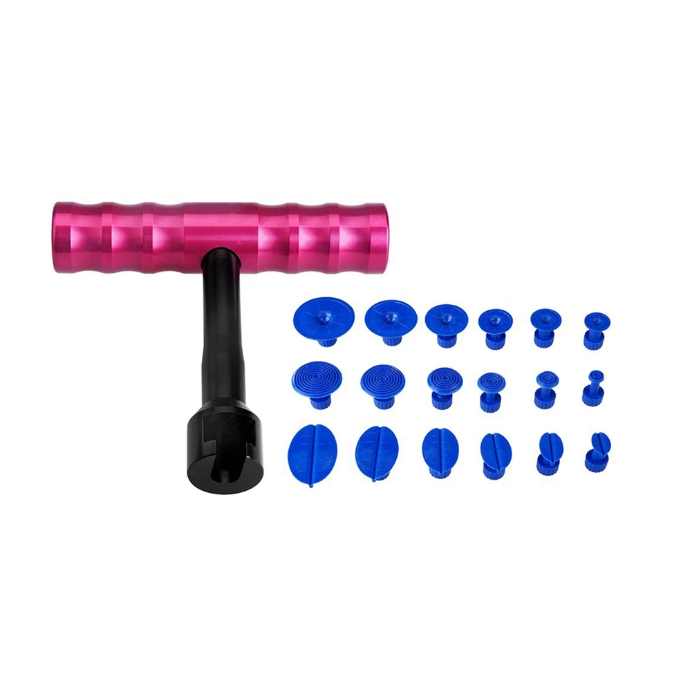 

19-piece Set Sucking Tabs T-shape Car Puller Lifter Paintless Dent Pit Repair Tool Kit