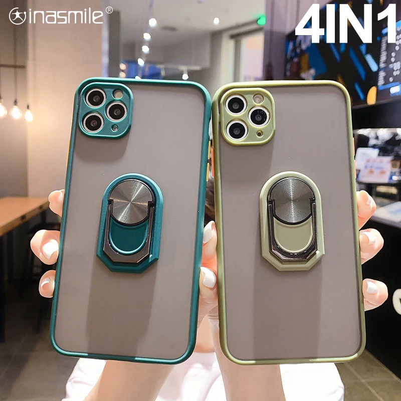 Отличный Чехол подставка с кольцом для телефона iPhone 12 Pro Max XR XS X чехол 11 6 6S 7 8 Plus SE
