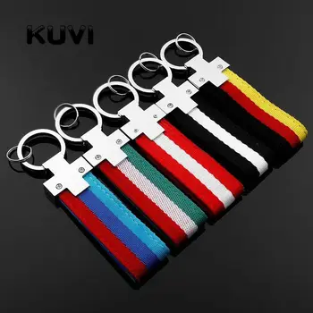 

10pcs Motorcycle Key Chain Hand-Woven Leather Rope Car Keychain Men Women Simple Waist Hanging Key Chain key Ring Accessories