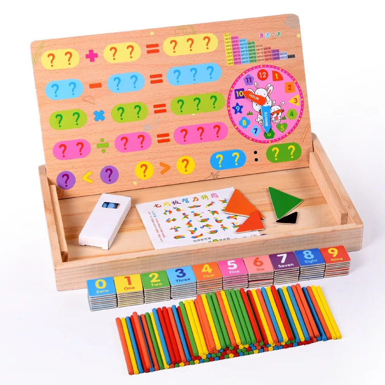 

Magnetic Multi-functional shu zi bang Computing Educational Toy with Jigsaw Puzzle Wooden Children Early Childhood Educational T
