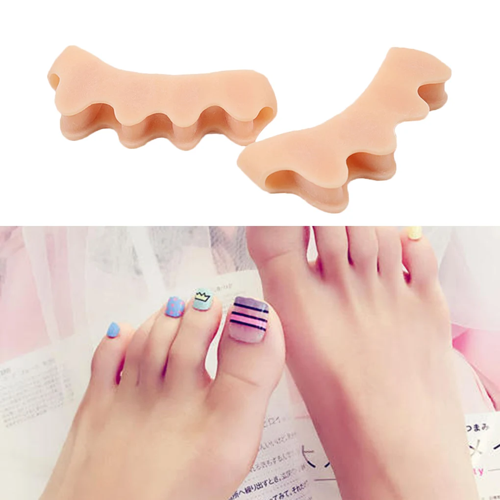 Silicone Toe Separator Correction Hallux Valgus Corrector Orthopedic Hammer Separator Straightener Spreader Foot Care Tool 2PCS
