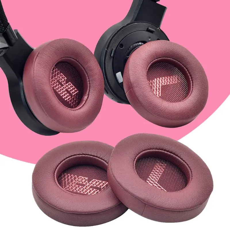 1Pair Replacement Leather Earpads Soft Memory Foam Ear Pads Cushion Cover for J B L Live 500BT Wireless Over Ear Headphones