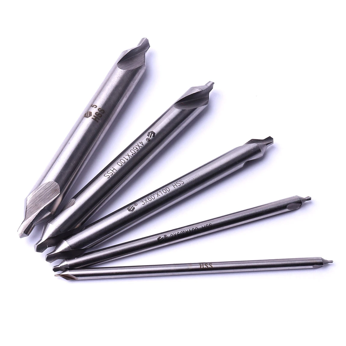 

1pcs 2*100mm/3*100mm HSS Silver Tone Combined Center Drill Bit Countersink NO587