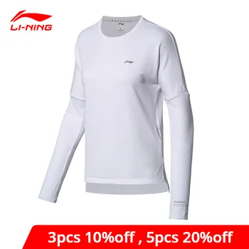 

Li-Ning Women Running T-Shirt Long Sleeve Shirts 95% Polyester 5% Spandex Loose Fit li ning LiNing Sports Tops ATLN074 WTL1407