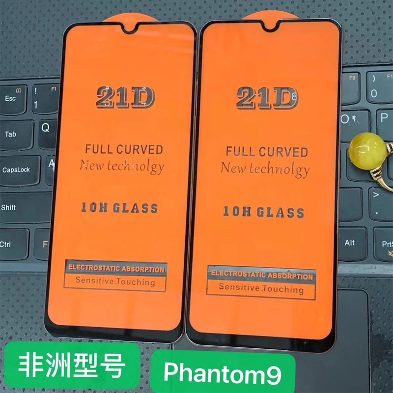 2 шт. закаленное стекло 21D для полного покрытия экрана Tecno Phantom 9 9H Защитная пленка
