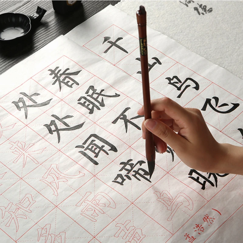 

60pcs Chinese Classic Tang Poems Calligraphy Copybook Set Liu Style Regular Script Miaohong Copybook Beginner Calligraphy Paper