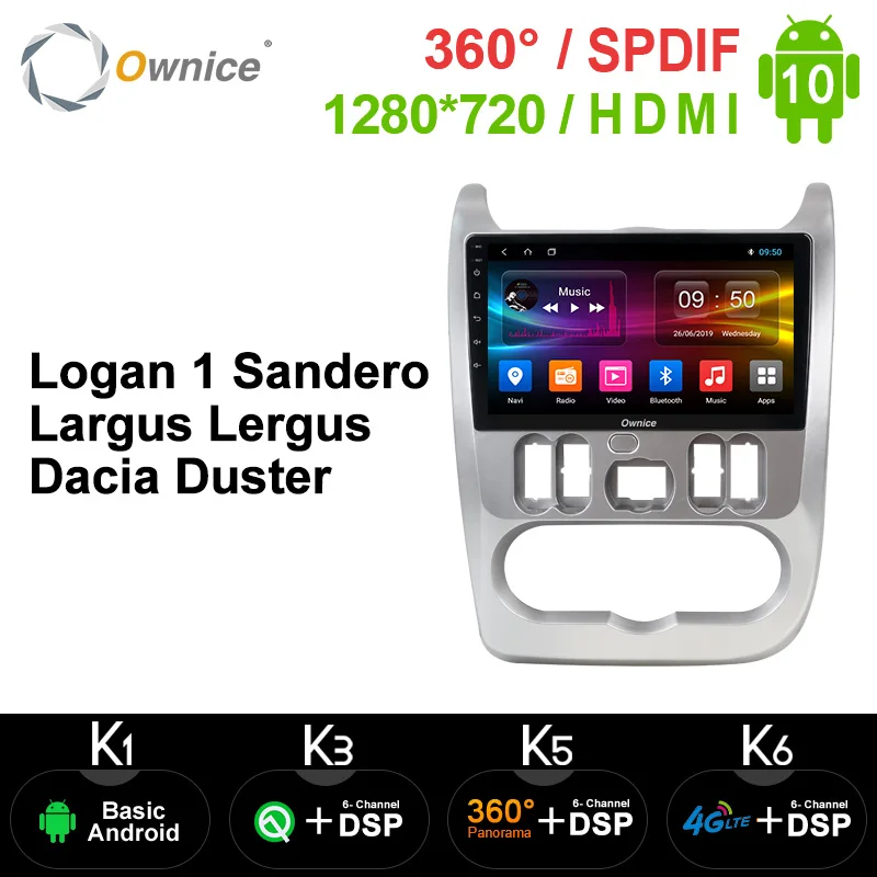 Автомобильный радиоприемник Ownice Android 2009 для Renault Logan 1 Sandero 2012 2015 Lada Largus Lergus 2020 2010 Dacia