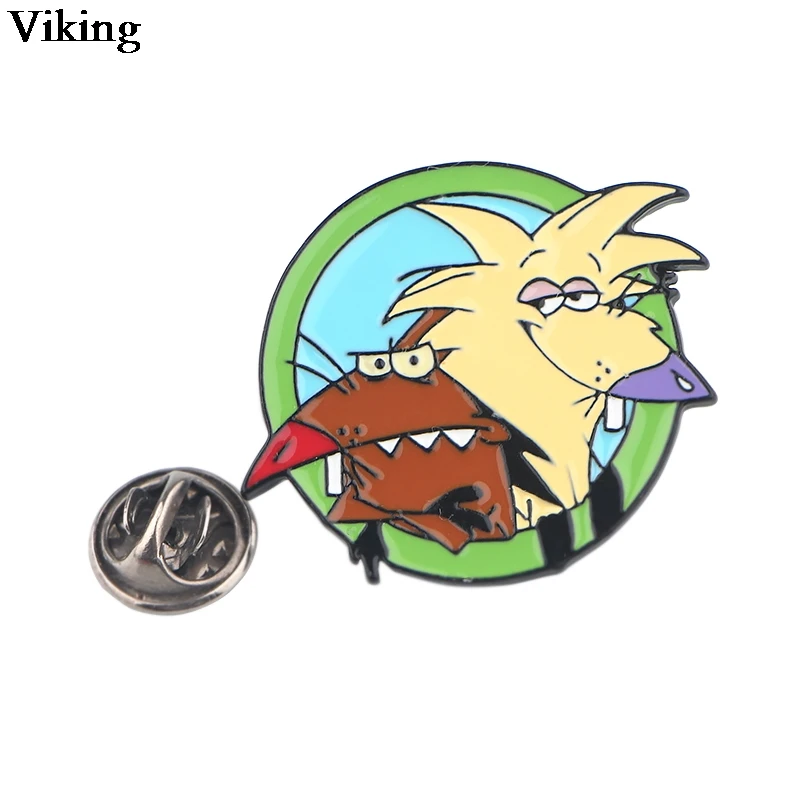 Значок Angry Beaver, мультяшная брошь с животными, булавка для куртки, Униформа, рюкзак с нашивками, прикольные ювелирные изделия, модные аксессуары для одежды G0774