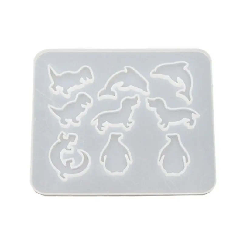 

Resin Silicone Molds Pendant Making DIY Crystal Epoxy Mold Small Dinosaur Dolphin Earrings Mould