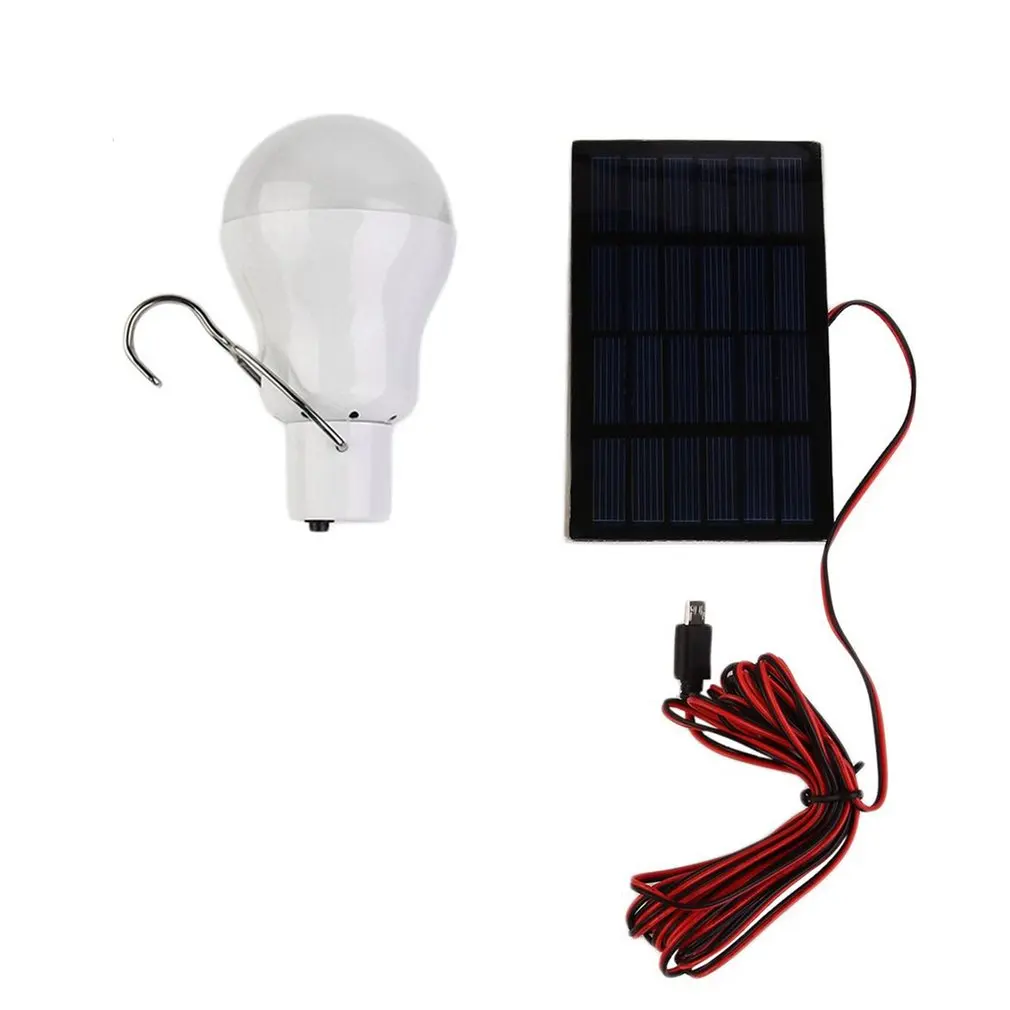 Portable LED Solar Lamp Charged Solar Energy Light Panel Powered Emergency Bulb For Outdoor Garden Camping Tent Fishing