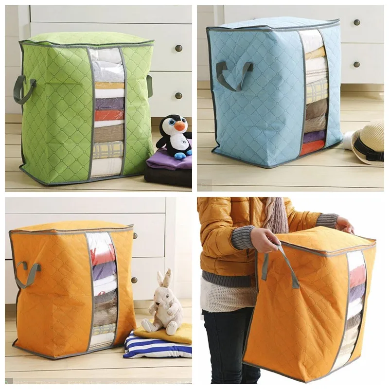 New Waterproof Portable Clothes Storage Bag Organizer Folding Closet Organizer For Pillow Quilt Blanket Quilt Bag Organizer#15