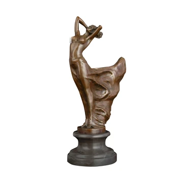 

ArtsHom DS-350 Modern Metal Art Bronze Beauty Woman Dancing Statue Sexy Female Girl Figurines For Home decoration
