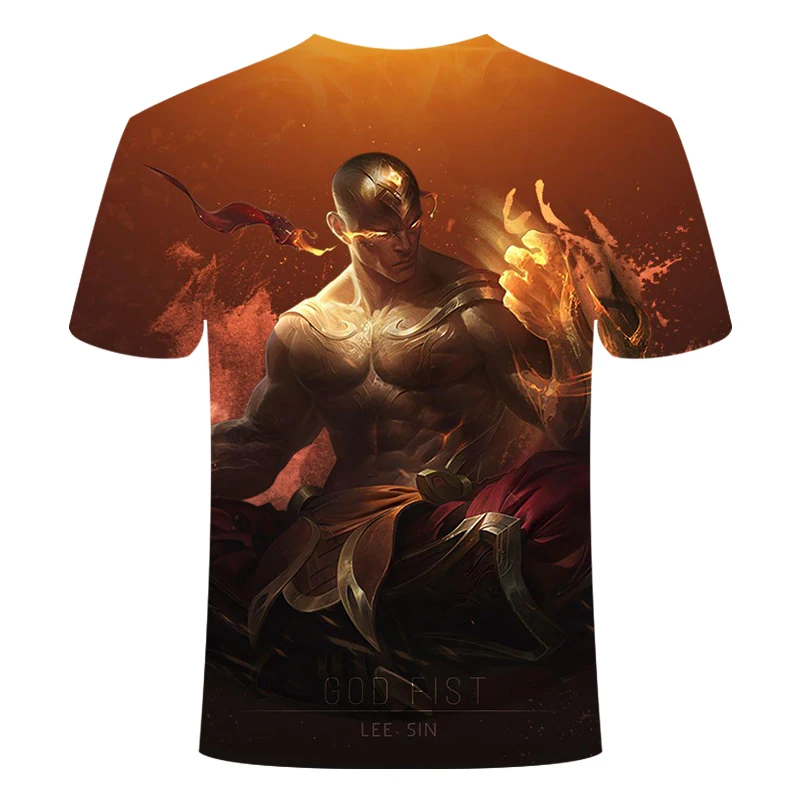 YA72 игровая Лига Легенд yasuo leesin Thresh 3D Футболка с принтом Мужская детская футболка большой размер 6XL игровая команда рубашка