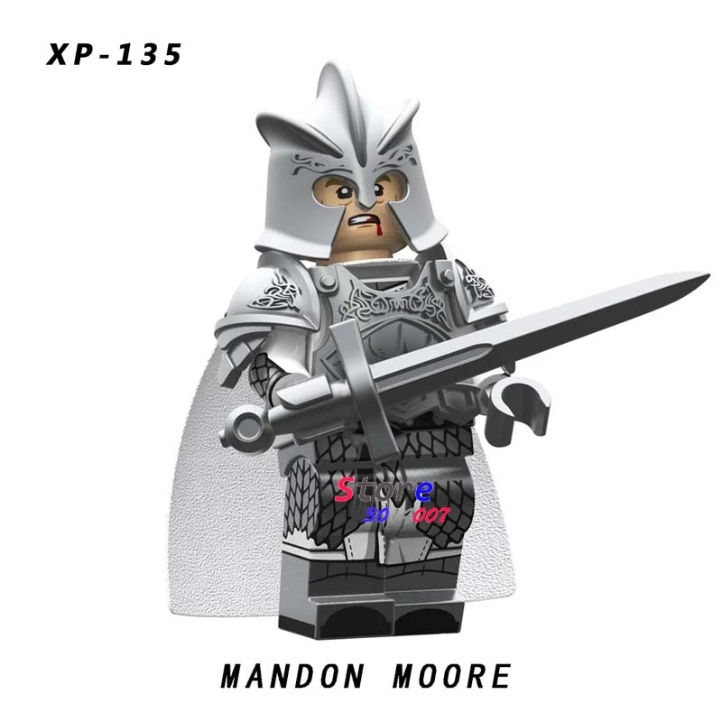 XP135 50 шт. Gondor защита от фонтана меч ланцеры Игра престолов Гендри средневековые лучники серии строительные блоки DIY игрушки для детей - Цвет: XP135