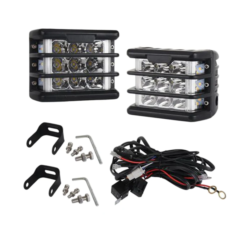 

For Jeep Truck Atv Suv 4 Inch Led Pod Lights Cube Work Light with Amber Turn Signal Side Light Led