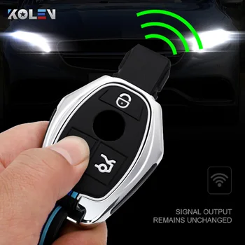 Custodia per chiave A distanza per auto in lega di zinco Shell Fob per Mercedes Benz A B C R classe G GLK GLA CLA W204 W251 W463 W176 accessori - Custodia per chiave A distanza per auto in lega di zinco Shell Fob per Mercedes