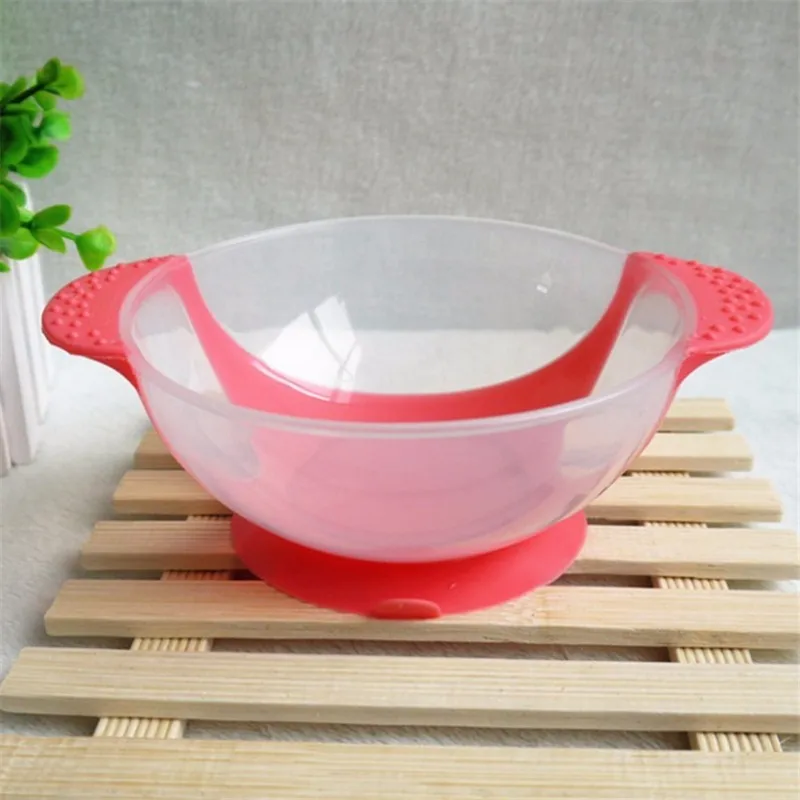 Baby Feeding Tableware Children Plate Sucker Bowl Toddler Baby Kids Child Feeding Lid Training Bowl with Spoon Cartoon Binaural 3