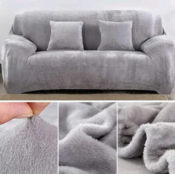 

3 Seater Sofa Blanket Elastic Velvet Cover 195-230cm and 2 Pillowcases 40cm Sofa mat sofa cushion useful sofa wrap