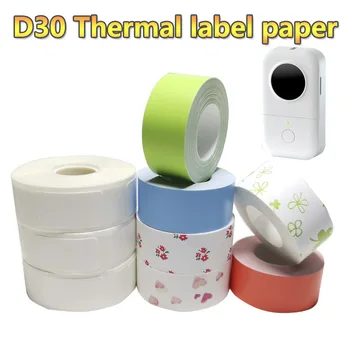 

D30 Thermal Label printer Paper Phom Mini Supermarket Price sticker Paper Waterproof Anti-Oil Pure Color Scratch-Resistant