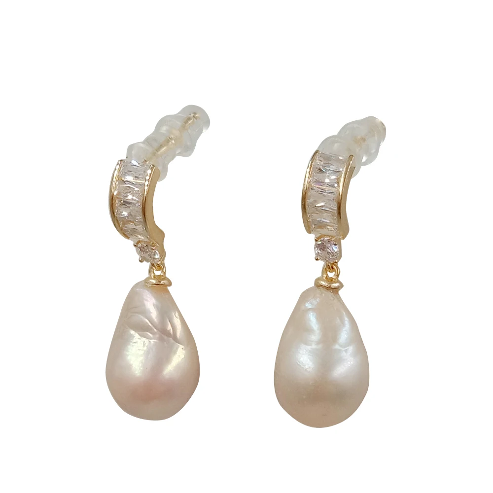 

Fashion keshi baroque pearl 925 silver earring,natural freshwater pearl,nice 925 silver hook ,11-13 mm big baroque pearl