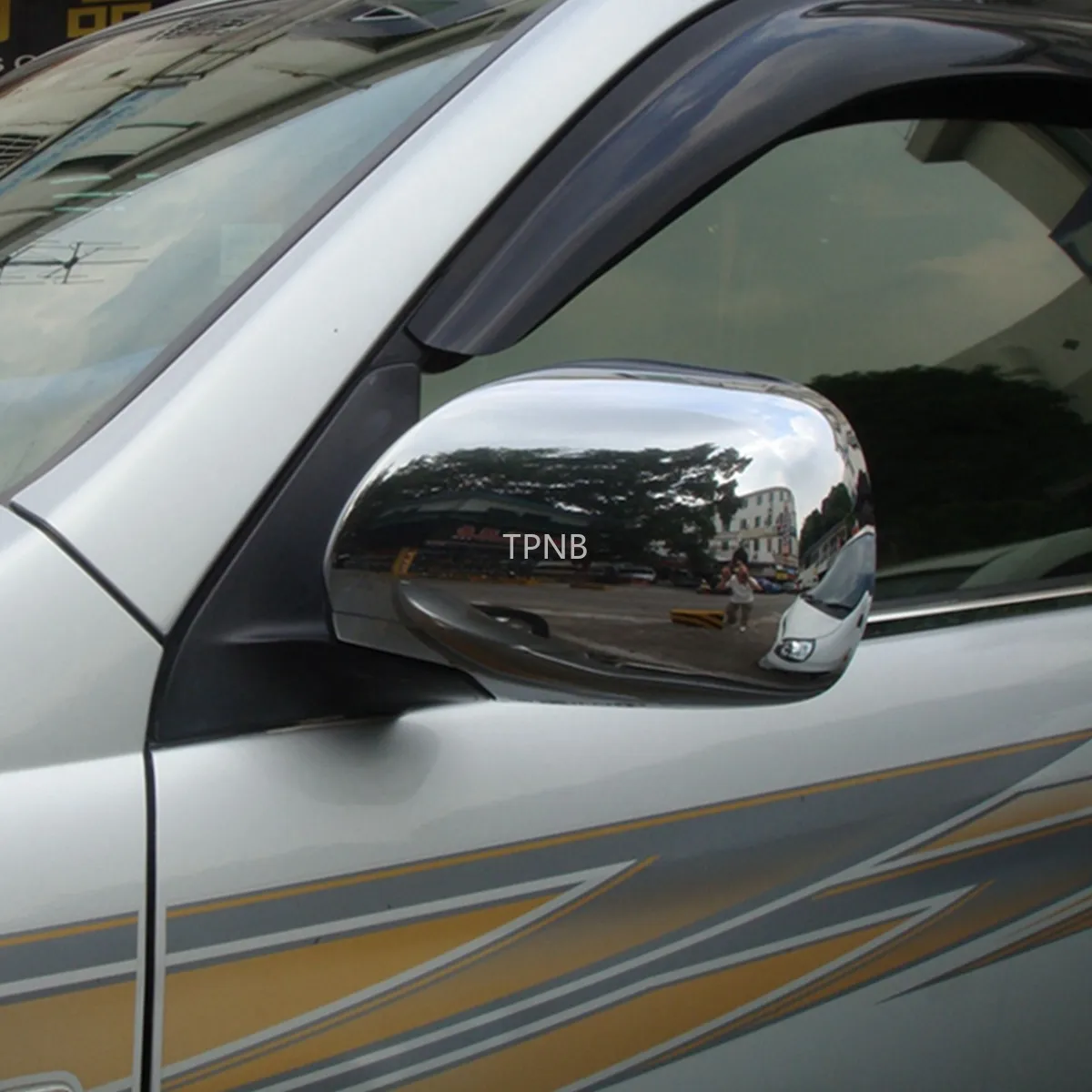 Chrome Wing Mirror Cover Set Fits Clio Land Cruiser Prado 120 Both Sides 2007+