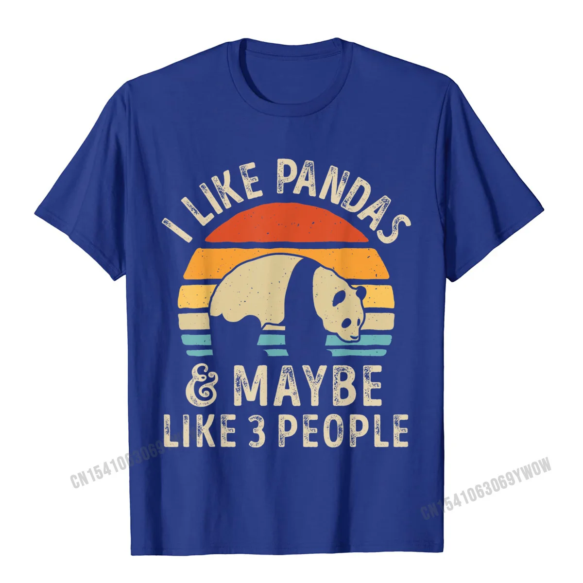 Men Company Design Tops Tees O-Neck VALENTINE DAY 100% Cotton Fabric Top T-shirts Family Short Sleeve Comics Tees I Like Pandas And Maybe Like 3 People Panda Bear Lover Gifts T-Shirt__863 blue