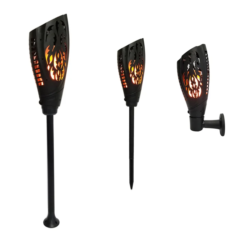 Led Solar Flame Light Solar Energy Wireless Wall Lamp Dynamic Flame Effect Lights Waterproof 99Leds Garden Led Light Outdoor