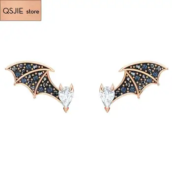 

QSJIE High-quality SWA. New Bat Wing Retro Wind Crystal Bat Ear Nail