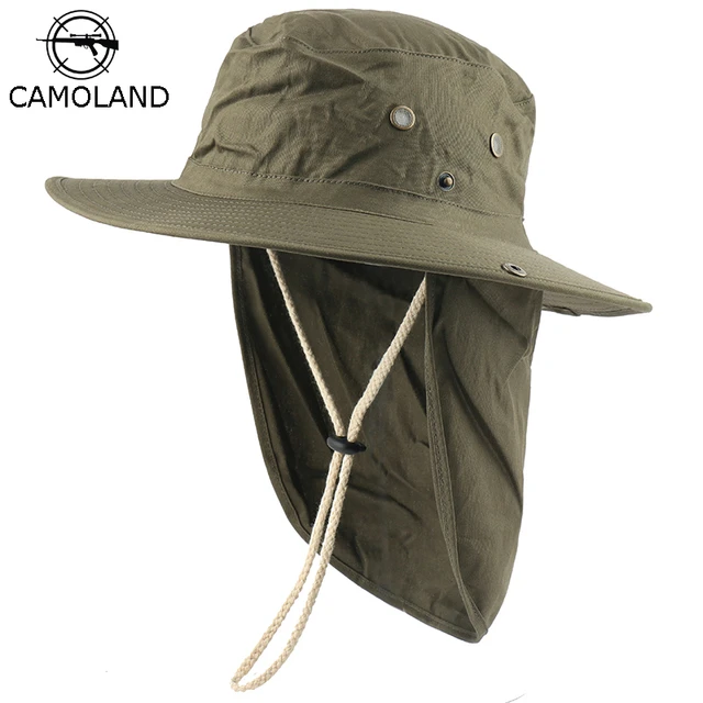 CAMOLAND-sombreros de sol con solapa para hombre y mujer, gorro de