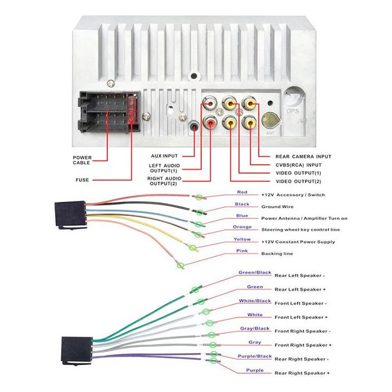 Подключение активного сабвуфера к китайской магнитоле 7010b - 95 фото