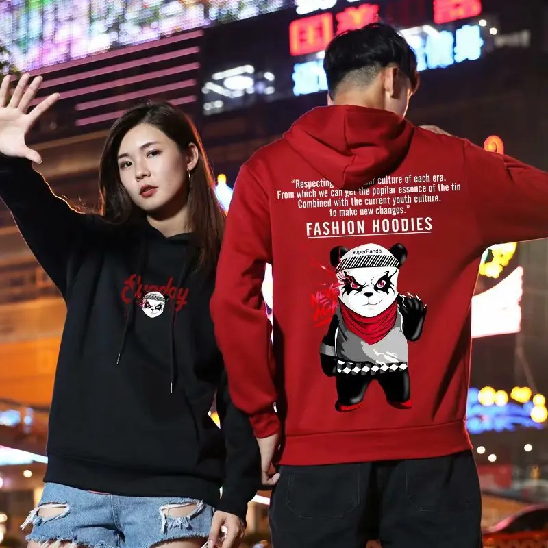 Модная Осенняя полосатая Толстовка в стиле оверсайз с аниме мужская одежда виде