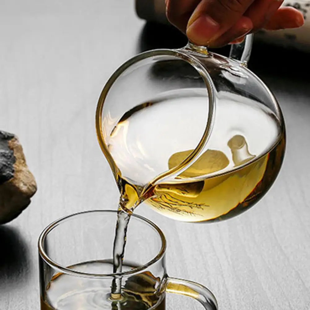 

Heat-resisting Clear Glass Tea Pot Fair Cup Cha Hai,handmade Kung Fu Tea Cups Teaset Gongdao Points Of Tea Ware With Handle