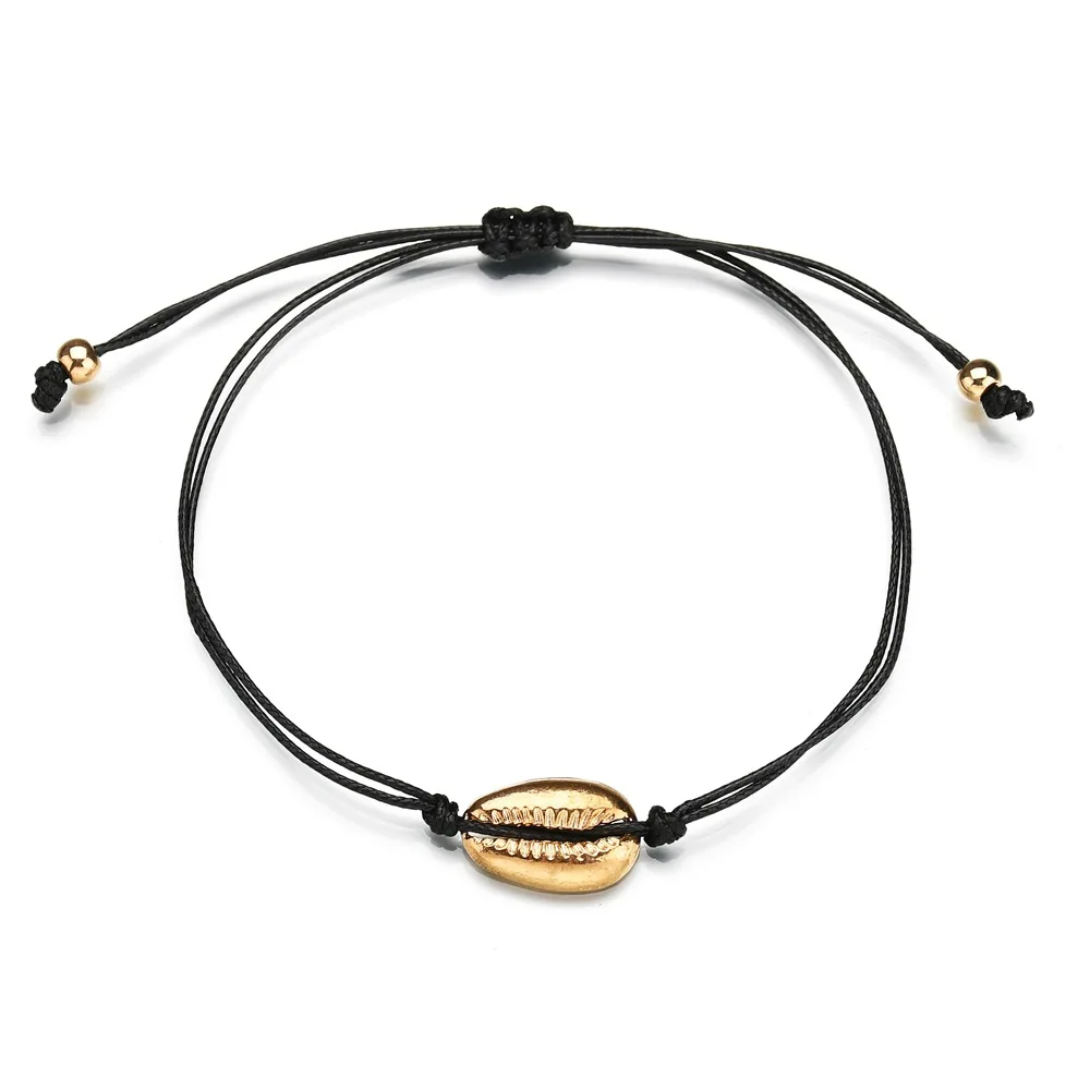 

Sell like hot cakes Bohemian shell bracelet fashion hand woven beach shell adjustable bracelet holiday men and women ornaments