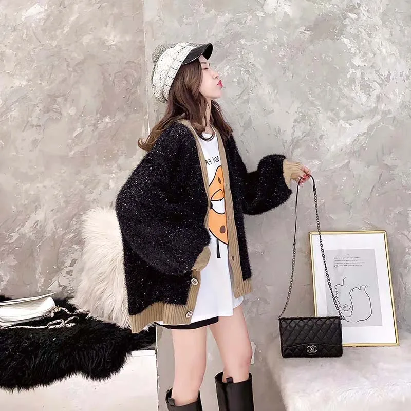 ^*Best Offers Very Fairy of Loose-Fit Korean-style Sweater Coat Cardigan Women's Laziness-Style Thick Sweater 2019 Spring New Style ^*Best Offers Very Fairy of Loose-Fit Korean-style Sweater Coat Cardigan Women's Laziness-Style Thick Sweater 2019 Spring New Style