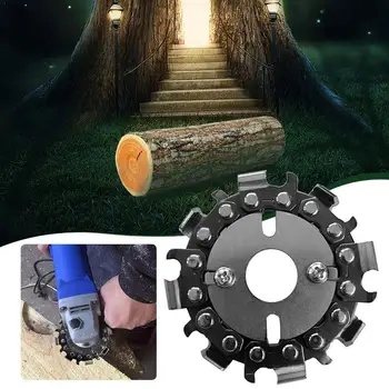 

Grinding Chain wheel 4 inch chain plate angle grinder sprocket carving plate plate grinder chain angle wood black disc with Q0H0